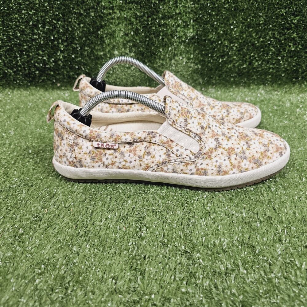 Taos Footwear Slip-On Sneakers in Cream Floral